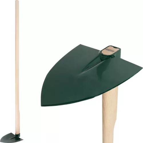 Kerti kapa, Fed, sötétzöld, hegyes, 120 cm nyél, 16,5 cm munkaszélesség, acél fej, fa nyél