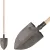 Ásó, Strend Pro Garden Gardex, hegyes fej, sötétszürke, edzett acél fej, egyenes fa nyél