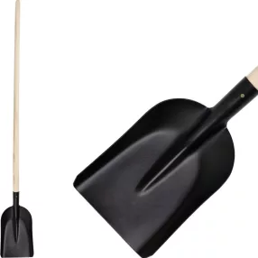   Lapát, Strend Pro Garden 714-13, fekete, 150 cm, 18,5 cm munkaszélesség, acél fej, fa nyél, egyenes