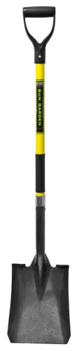 Lapát, Strend Pro Garden S6624, fekete, acél fej, D markolat, egyenes