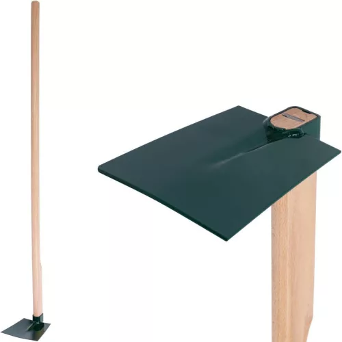 Kerti kapa, Fed, sötétzöld, egyenes, 120 cm nyél, 14,5 cm munkaszélesség, acél fej, fa nyél