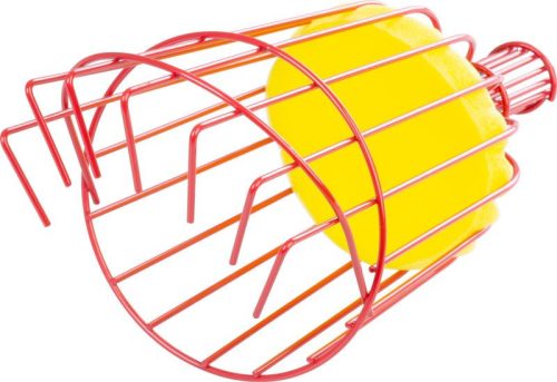 Gyümölcsszedő, Strend Pro Garden GT7011, piros, drótos, kosaras, 15 cm átmérő, fésűs kosár, szivaccsal, magas és alacsony gyümölcsfákhoz, nyél nélkül