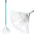 Lombseprű, gereblye, Aquacraft 380352, ezüst/kék/fekete, 22 fogú, acél fej, alumínium nyél, 46 cm munkaszélesség, 158 cm nyél