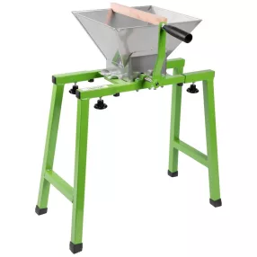   Gyümölcsdaráló, Strend Pro Garden, OD-53207L, 7 l, tölcsér: 31 x 34 cm, teljes méret: 60 × 50 × 76 cm, rozsdamentes acél, fém állvány, kézi hajtás