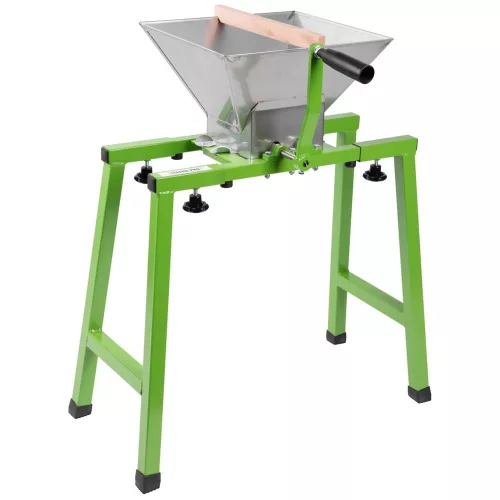 Gyümölcsdaráló, Strend Pro Garden, OD-53207L, 7 l, tölcsér: 31 x 34 cm, teljes méret: 60 × 50 × 76 cm, rozsdamentes acél, fém állvány, kézi hajtás