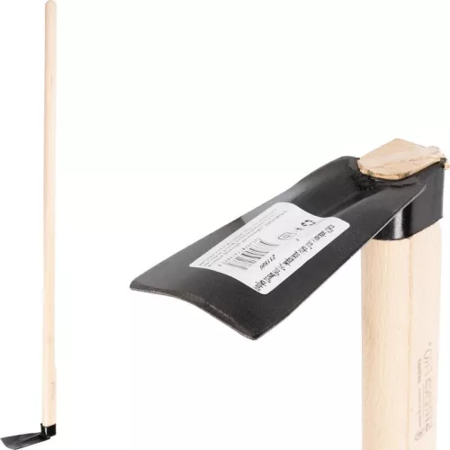 Kerti kapa, Strend Pro Garden, fekete, egyenes, 120 cm nyél, 7 cm munkaszélesség, acél fej, fa nyél