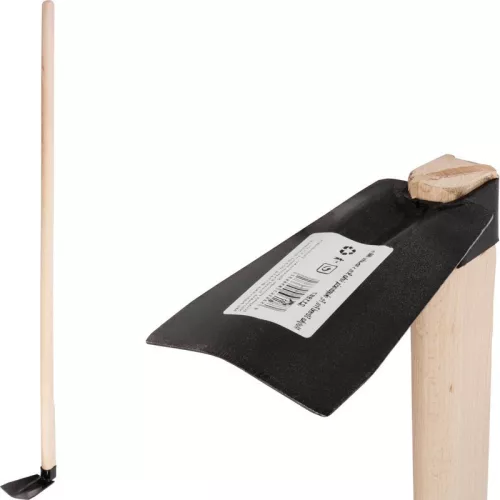 Kerti kapa, Strend Pro, fekete, egyenes, 120 cm, 9 cm munkaszélesség, acél fej, fa nyél