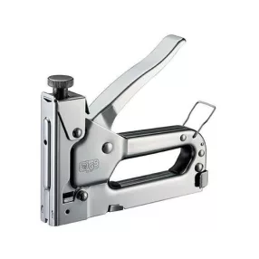   Kézi tűzőgép, szögbelövő, Strend Pro Premium SG610, ezüst, 6–14 mm / 10-12 mm kapocshossz, C / B kapcsokhoz, 10-14 mm szeghossz, acél burkolat, acél mechanika, kárpitos