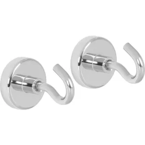  Mágneses kampó, Strend Pro, 32 mm, teherbírás: 28 kg, extra erős, akasztóval, forgóhoroggal, 2 db-os csomag