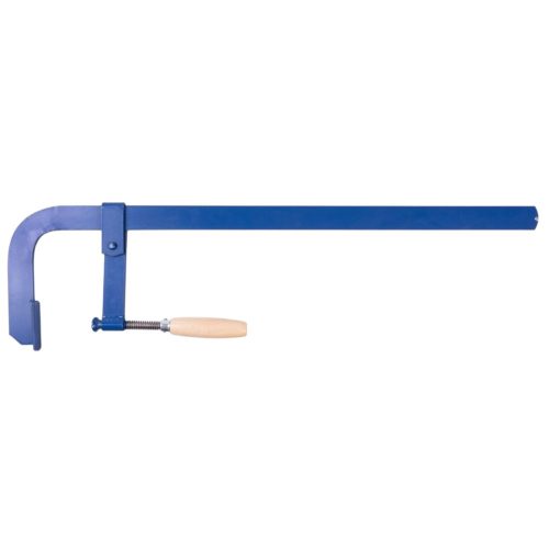 Asztalos szorító, Metalkov, kék, 1000 mm, acél rúd, fa markolat, TR 18 x 4 menetes szár, fa ragasztásához