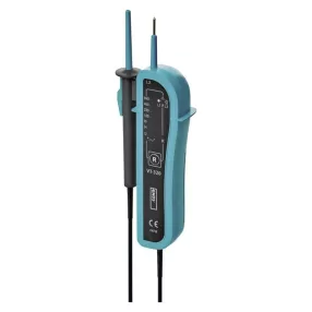   Feszültségmérő, Emos VT-320, fekete/türkiz, 12–690 V, 0–60 Hz, AC/DC, LED jelzés, folytonosságmérés, fázis- és polaritásvizsgálat
