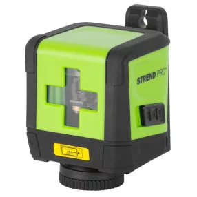   Lézeres szintező, Strend Pro Industrial TPLL01D, zöld/fekete, Osram technológia, önszintező, hatótáv: 30 m, mágneses tartóval, elemes (2 x AA, tartozék)