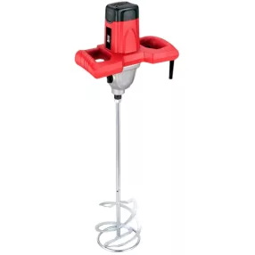   Elektromos habarcskeverő, Burley R6205BP, piros/fekete, 1400 W, menet: M14, maximum 140 mm keverőlapát, 0-800 fordulat/perc, 230 V/50 Hz