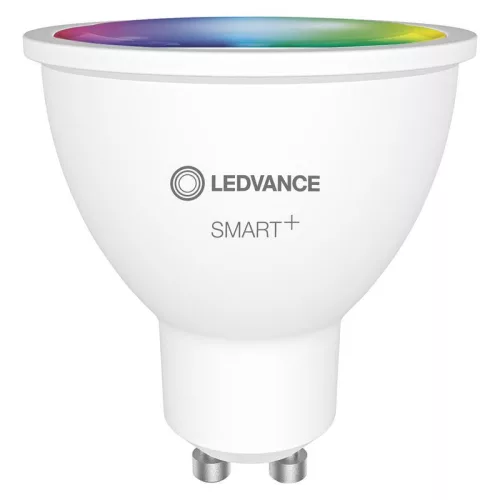 Okos LED izzó, Ledvance Smart+ WiFi 050, 32 W, GU10, 2700-6500 K + RGB, fényerő és szín szabályozás, alkalmazással vezérelhető, Google/Alexa kompatibilis, élettartam: 20 000 óra