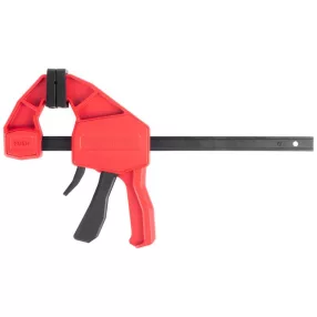   Gyorsszorító, Strend Pro Premium DT6608, fekete/piros, 150 mm, egykezes, gyors kioldással, nyújtásra is alkalmas, maximum 150 kg szorítónyomás