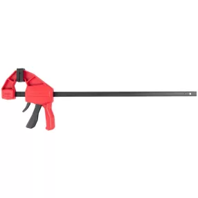   Gyorsszorító, Strend Pro Premium DT6608, fekete/piros, 600 mm, egykezes, gyors kioldással, nyújtásra is alkalmas, maximum 150 kg szorítónyomás