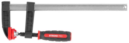 Asztalos szorító, Strend Pro Premium DT8615, fekete/piros, 200 x 50 mm, acél rúd, gumírozott markolat, rögzítéshez és befogáshoz, maximum 170 kg szorítónyomás