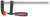 Asztalos szorító, Strend Pro Premium DT8615, fekete/piros, 250 x 50 mm, acél rúd, gumírozott markolat, rögzítéshez és befogáshoz, maximum 170 kg szorítónyomás