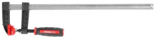 Asztalos szorító, Strend Pro Premium DT8615, fekete/piros, 300 x 50 mm, acél rúd, gumírozott markolat, rögzítéshez és befogáshoz, maximum 170 kg szorítónyomás