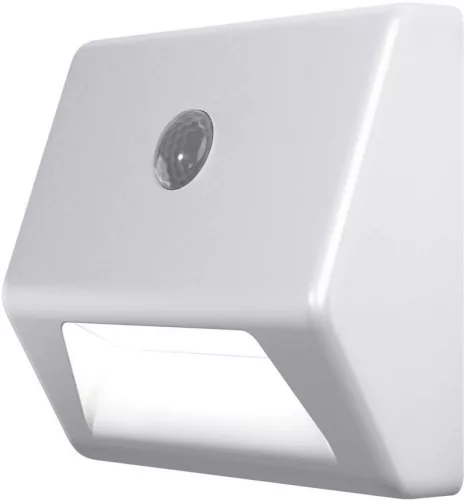Éjszakai lámpa, Ledvance Nightlux Stair, 8,4 x 2,8 x 7,3 cm, fehér, mozgásérzékelős, fényérzékelős, beltéri/kültéri, LED, elemes (3 x AAA)