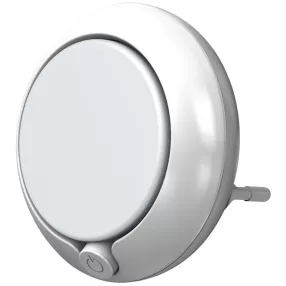   Éjszakai lámpa, Ledvance Lunetta Round White, 7,1 × 6 cm, fehér, LED, melegfehér fény, automatikus be- és kikapcsolás, kapcsolóval, konnektorba dugható