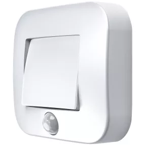   Éjszakai lámpa, Ledvance Nightlux, 8,4 × 7,3 × 2,2 cm, fehér, fényérzékelős, dönthető, elemes (3 × AAA), beltéri és kültéri