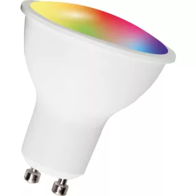   Okos LED izzó, Strend Pro, 5 W, GU10, 2700-6500 K + RGB, fényerő és szín szabályozás, alkalmazással vezérelhető, Google/Alexa kompatibilis, élettartam: 15 000 óra