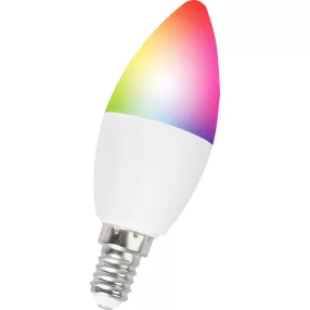   Okos LED izzó, Strend Pro, 5 W, E14, 2700-6500 K + RGB, fényerő és szín szabályozás, alkalmazással vezérelhető, Google/Alexa kompatibilis, élettartam: 15 000 óra