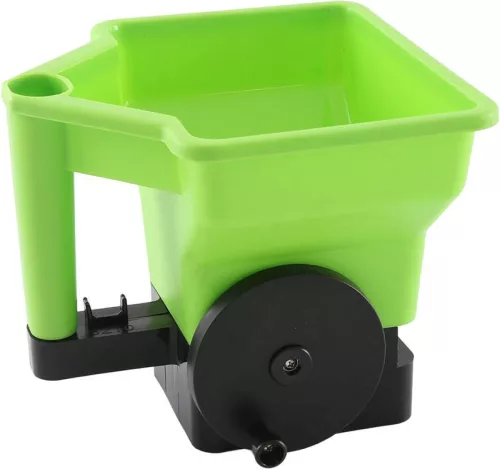 Kézi szórógép, Strend Pro Garden, zöld, 3,5 l, műanyag, műtrágyához, fűmaghoz, útszóró sóhoz, granulátumokhoz