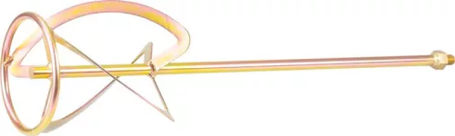 Keverőszár, Strend Pro PXE-01, arany, átmérő: 140 mm, M14 csatlakozás, sárga cinkbevonatú felület, 600 mm