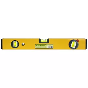   Vízmérték, Strend Pro LE-98Y MassyPrecision, sárga, 60 cm, 3 libella, alumínium, rázkódásálló