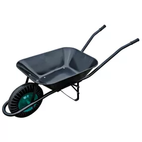   Talicska, Strend Pro Garden Cargo Bantam, fekete, 85 l, defektmentes tömör Bantam kerék, lakkozott acél puttony, 100 kg teherbírás, PVC markolat, szétszerelve