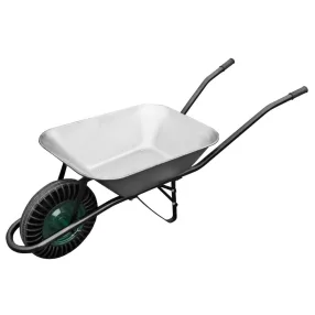   Talicska, Strend Pro Garden Cargo85, ezüst, 85 l, defektmentes tömör Bantam kerék, horganyzott acél puttony, 100 kg teherbírás, PVC markolat, szétszerelve