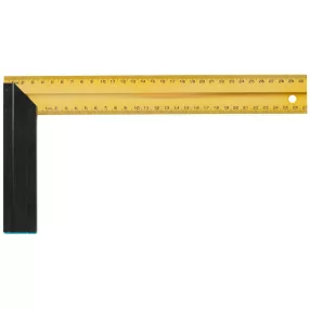   Asztalos derékszög, Strend Pro YPS-529, arany/fekete, 30 cm, alumínium, pontos szögjelöléshez, profi és barkács munkákhoz