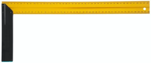 Asztalos derékszög, Strend Pro YPS-529, arany/fekete, 45 cm, alumínium, pontos szögjelöléshez, profi és barkács munkákhoz
