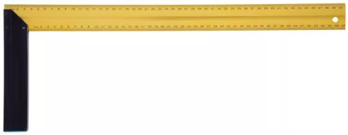 Asztalos derékszög, Strend Pro YPS-529, arany/fekete, 50 cm, alumínium, pontos szögjelöléshez, profi és barkács munkákhoz