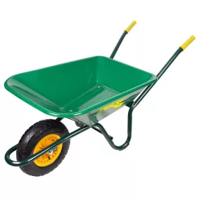   Talicska, Strend Pro Garden, zöld, 72 l, felfújható kerék, műanyag puttony, 120 kg teherbírás, megerősített, PVC markolat