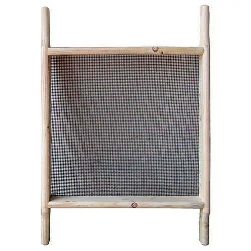 Építőipari habarcsszita, Strend Pro MR26 02, 50 x 50 cm, fa keret