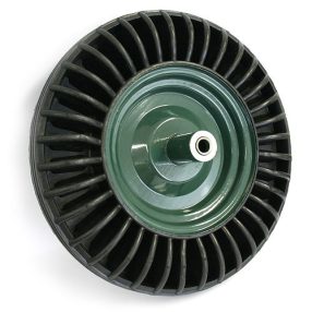   Talicskakerék, Strend Pro Garden Bantam, fekete, 39 cm átmérő, 8 cm szélesség, tengelyfurat: 16 mm