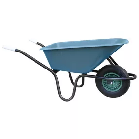   Talicska, Strend Pro Garden Greenlawn Junior, zöld, 100 l, felfújható kerék, műanyag puttony, 50 kg teherbírás, PVC markolat