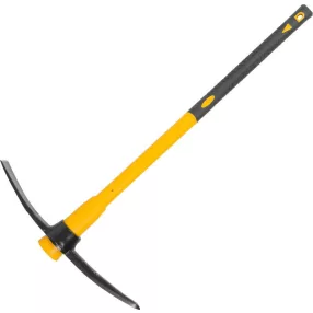   Csákány, Strend Pro Garden P-411WHG, sárga/fekete, 2000 g, üvegszálas nyél, acél fej, kétoldalas, hegyes/lapos, kemény és sziklás talajhoz