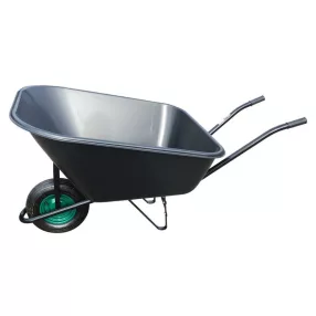   Talicska, Strend Pro Garden, Greenlawn Nero, fekete, 180 l, felfújható kerék, műanyag puttony, 150 kg teherbírás, PVC markolat