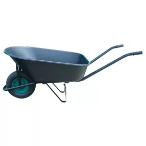   Talicska, Strend Pro Garden Greenlawn Nero, fekete, 140 l, felfújható kerék, műanyag puttony, 50 kg teherbírás, PVC markolat