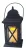 Lámpás, MagicHome LM3609, 14 × 14 × 30 cm, fekete, LED, 3 × AAA elemekkel, fém, beltéri, vintage stílusú, gyertyával (TC2170320)