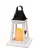 Lámpás, MagicHome LW8823, 17 x 17 x 33 cm, fehér, LED, 3 x AAA elemekkel, fa, beltéri, vintage stílusú, gyertyával (TC2170323)