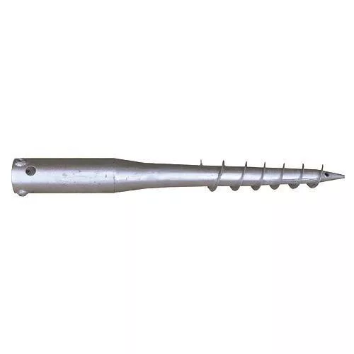 Talajcsavar, Strend Pro GSA02, horganyzott acél, hosszúság: 550 mm , átmérő: 60 mm, falvastagság: 1,7 mm, 3 x M8 anyával