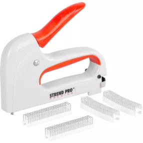   Kézi tűzőgép, Strend Pro Premium CT667, fehér, 6–8 mm kapocshossz, A típusú kapcsokhoz, műanyag burkolat, acél mechanika, kábelrögzítő