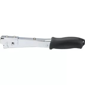   Kézi tűzőgép, Strend Pro Premium HT530, ezüst/fekete, 6–10 mm kapocshossz, C kapcsokhoz, acél mechanika, kalapácsos