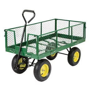   Négykerekű kocsi, Strend Pro Garden 841, 80 l, 300 kg teherbírás, felfújható kerekek (3.50–4), fém váz, 300 kg teherbírás