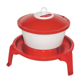   Baromfi itató, Novital, Rapid Clean, 6 l, piros/fehér, stabil lábakkal, műanyag, higiénikus kialakítás, könnyen tisztítható